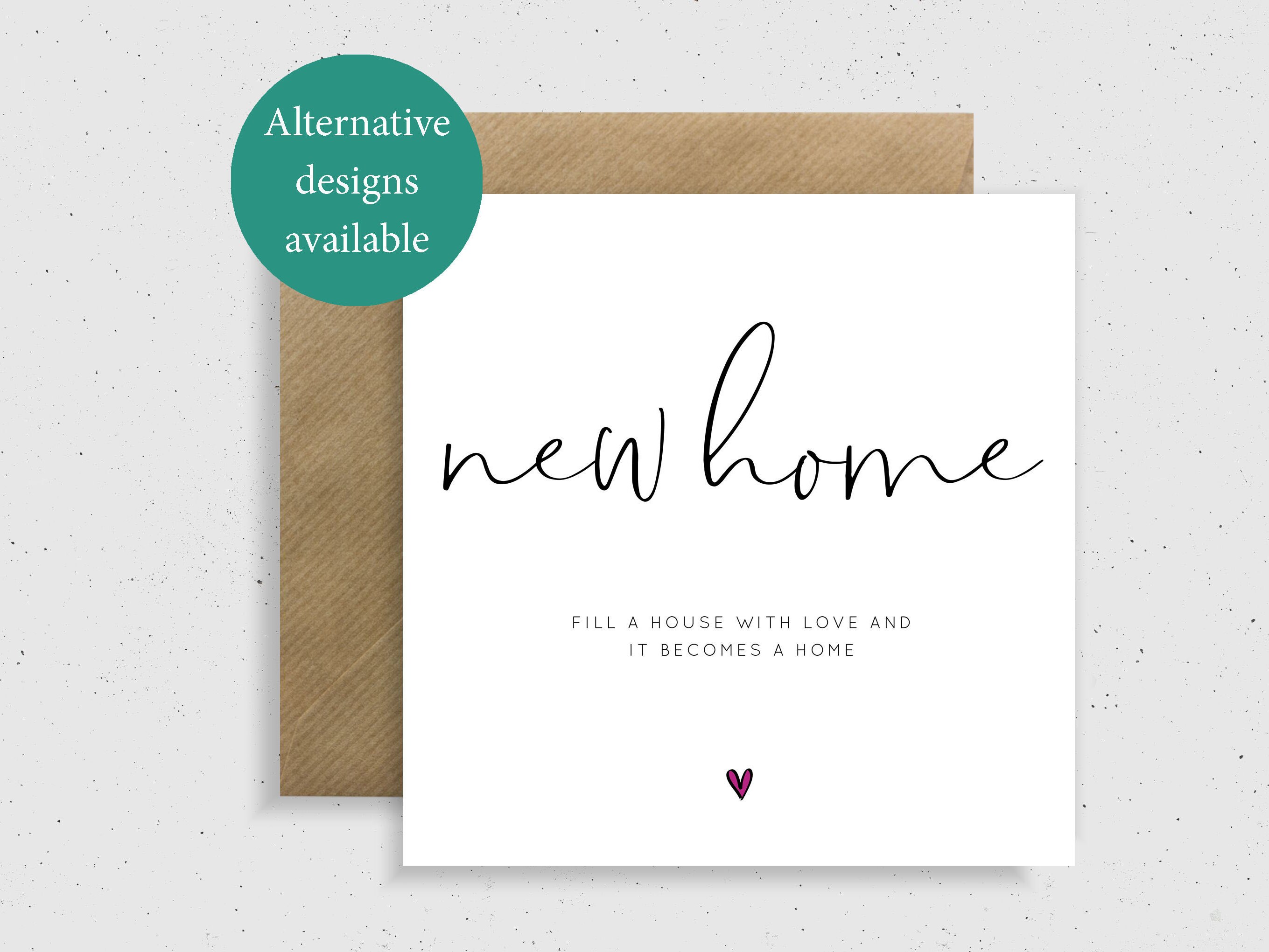 New Home Card Premium Home Card New Home Quote Card New Etsy UK