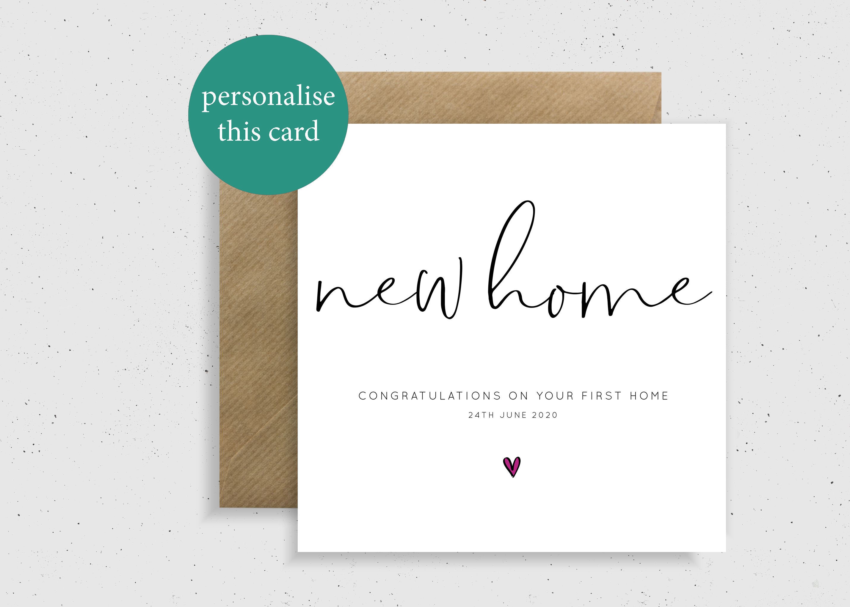 Personalised First Home Card Premium First Home Card First Etsy
