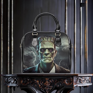 Bolso de hombro de Frankenstein, bolso de monstruo, bolso cruzado gótico, accesorio para disfraz de Halloween, bolso espeluznante, bolso con temática de terror