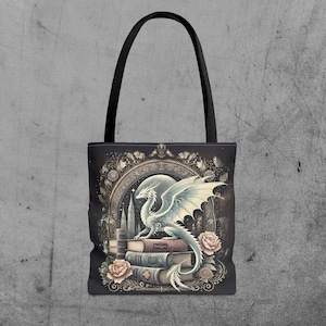 Fantasy Dragon Tote Bag - Perfect for Book Lovers and Fantasy Fans, Gift for Readers, Eco-Friendly Bag, Dragon Decor