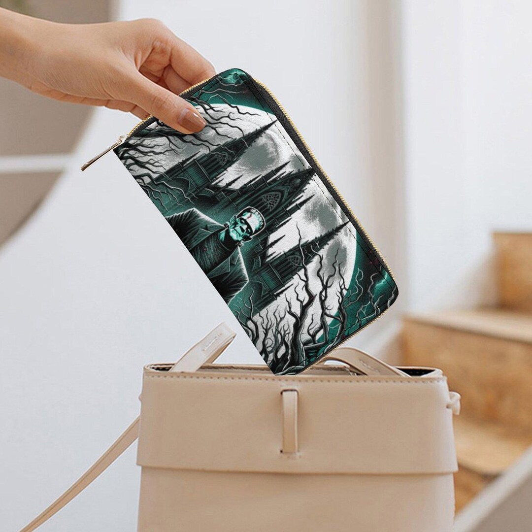 Frankenstein Horror Wallet With Gothic Graveyard Art - Etsy