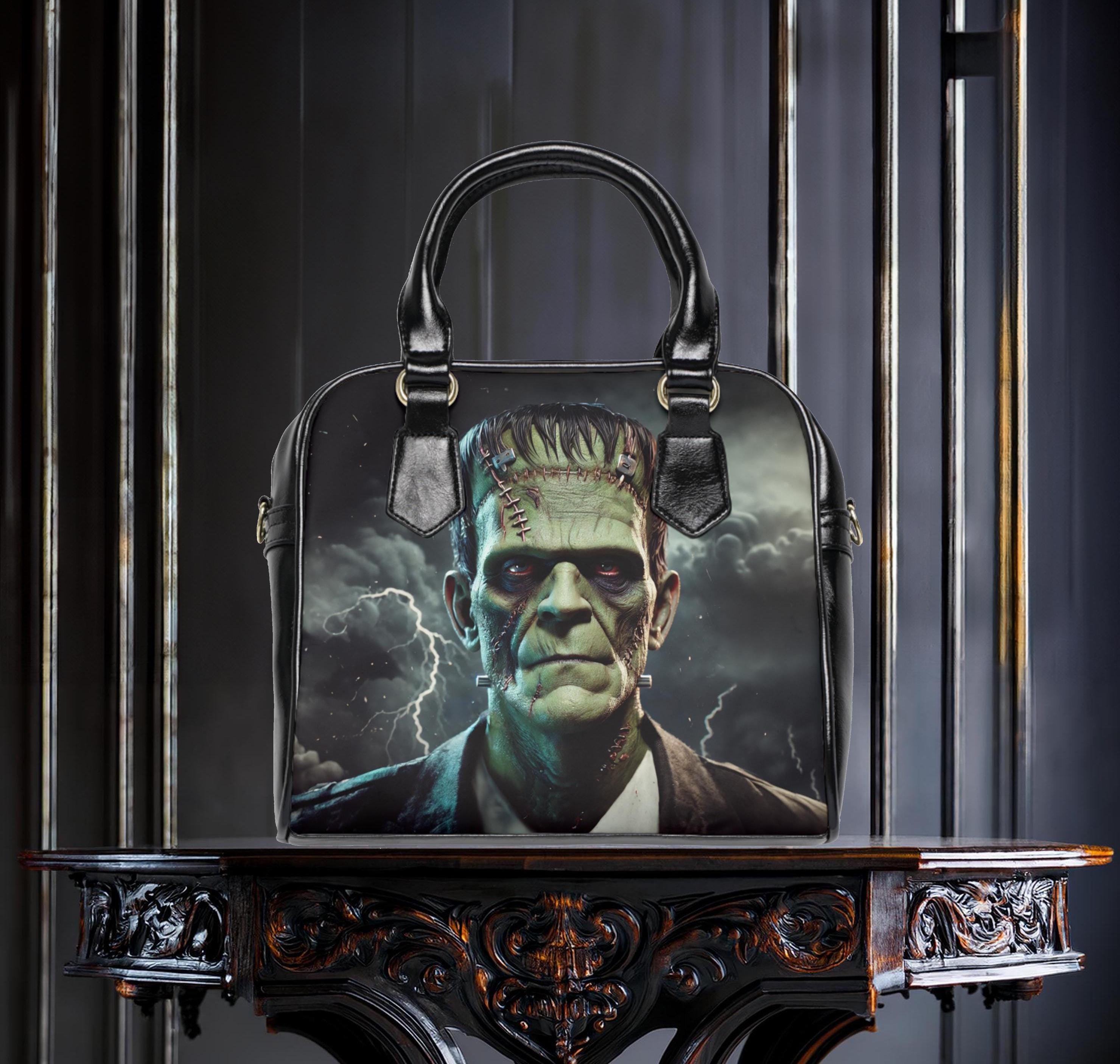 Frankenstein Handbag: Gothic Monster PU Leather Crossbody Bag