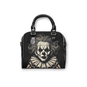 Bolso de hombro de payaso espeluznante: bolso único para Halloween, fanáticos del terror, fiestas de disfraces, accesorios góticos, regalo espeluznante