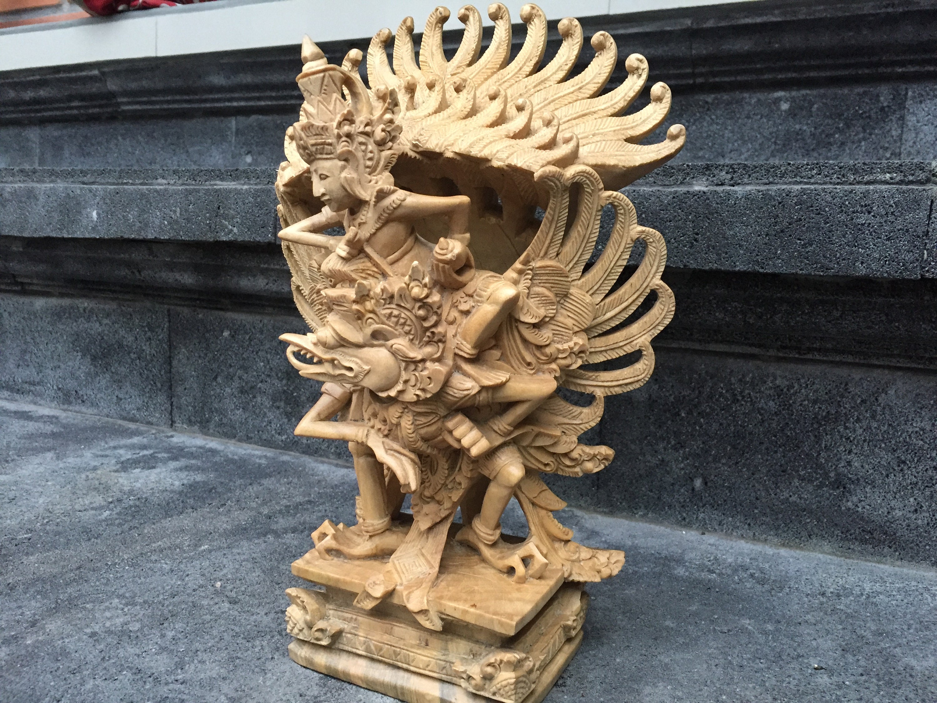 12 30 cm Garuda Wisnu Handmade Wooden Statue D15 Etsy