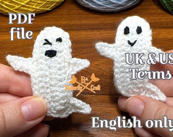 PDF Pattern Crochet Click Clack Ghost Stress Relief Toy | DIY Crochet Ghost Pattern | Easy Ghost Pattern for Keychains & Appliqué