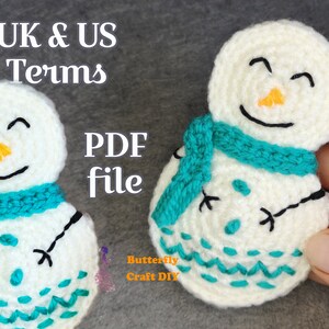 PDF Pattern Crochet Snowman Ornament / Crochet Christmas Decorations / Crochet Christmas Ornament