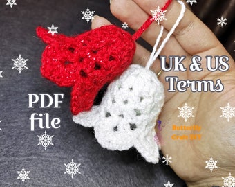 PDF Pattern Crochet Christmas Bell Crochet Christmas, crochet pattern,  pdf Christmas gift  Christmas Tree hanging decoration pattern