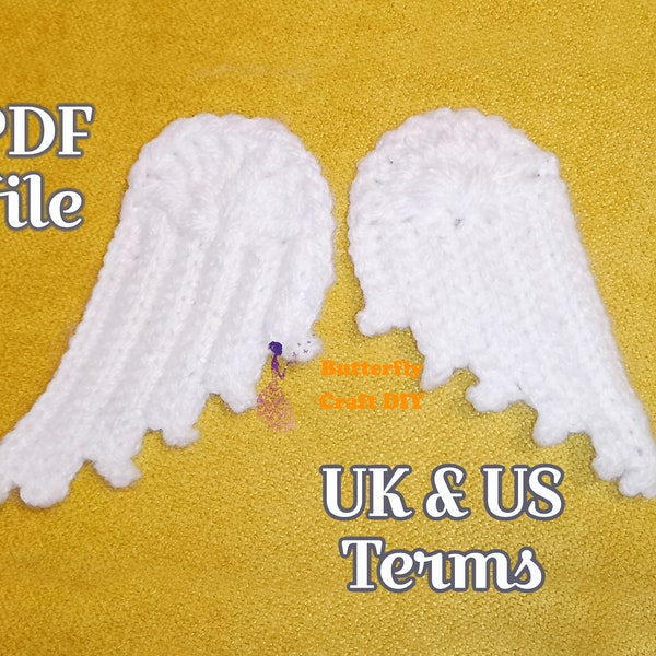 PDF Pattern Crochet Hanging angel wings Applique for Christmas tree decoration, Bereavement, grief, loss, thinking of you gift