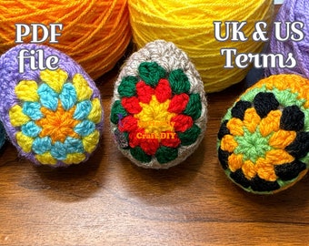 PDF File Crochet Granny Egg /  Crochet The Easiest Easter Eggs /  Egg Crochet Pattern