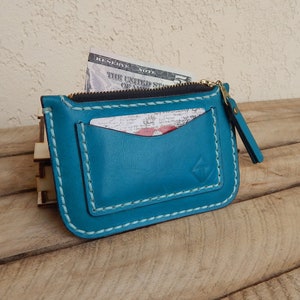 LEDER WALLET, personalisierte Leder Brieftasche, Brieftasche für Frauen! Womens Leder Brieftasche, volle handgemachte Arbeit! Mit Holzkiste.