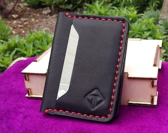 WALLET DE CUERO PERSONALIZADO, billetera Bifold, Monedero para hombre! Monedero de cuero, cartera de cuero para hombre, trabajo completo hecho a mano ! Con caja de madera