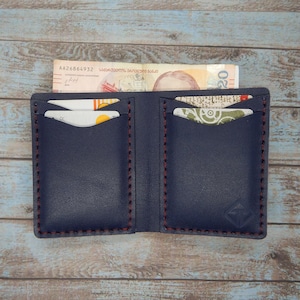 Monedero para hombre! Cartera de cuero! Bifold Wallet! Cartera de cuero hecho a mano! ¡Regalo para hombres! ¡Cartera de hombre! ¡Trabajo hecho a mano! Arte de cuero de Georgia !