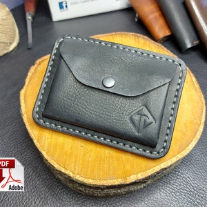 Kartenhalter PDF Muster, Vortasche Brieftasche PDF, Kleines Muster, Muster, Schlanke Brieftasche, Card Wallet Muster, Kartenhalter Vorlage, Leder pdf