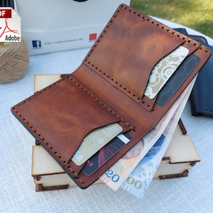 Padrão de carteira bifold, padrão de carteira, padrão de carteira PDF, padrão de carteira minimalista, modelo de carteira, carteira fina, carteira pdf, carteira pequena