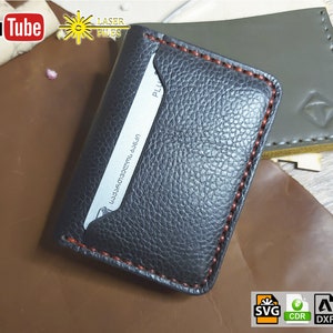 Leather Wallet Pattern SVG, PDF, DXF, cdr, Wallet Pattern pdf, Wallet template, Card Wallet pdf pattern, Laser cut files, Wallet svg, Wallet
