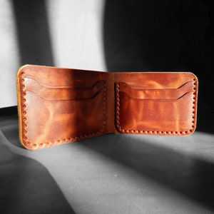 Monedero de cuero para hombre - Cartera personalizada - Cartera personalizada - Regalo de la cartera de cuero - Cartera del padrino - Cartera delgada - Regalo de aniversario para él