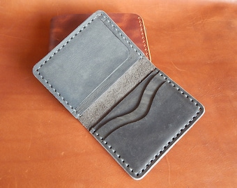 Monedero de cuero para hombre personalizado, billetera Bifold, cartera para hombres! Cartera de cuero, monedero de cuero para hombre, 100% cuero ! ¡Trabajo hecho a mano completo!