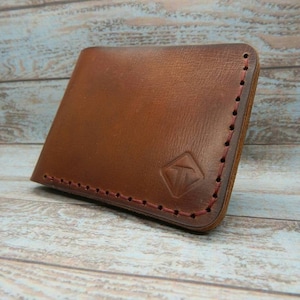 Monedero personalizado, MANO DE CUERO HOMBRE, Cartera de cuero, Bifold Wallet, Cartera de clip de dinero ! 100% cuero, trabajo hecho a mano ! Regalo para él !