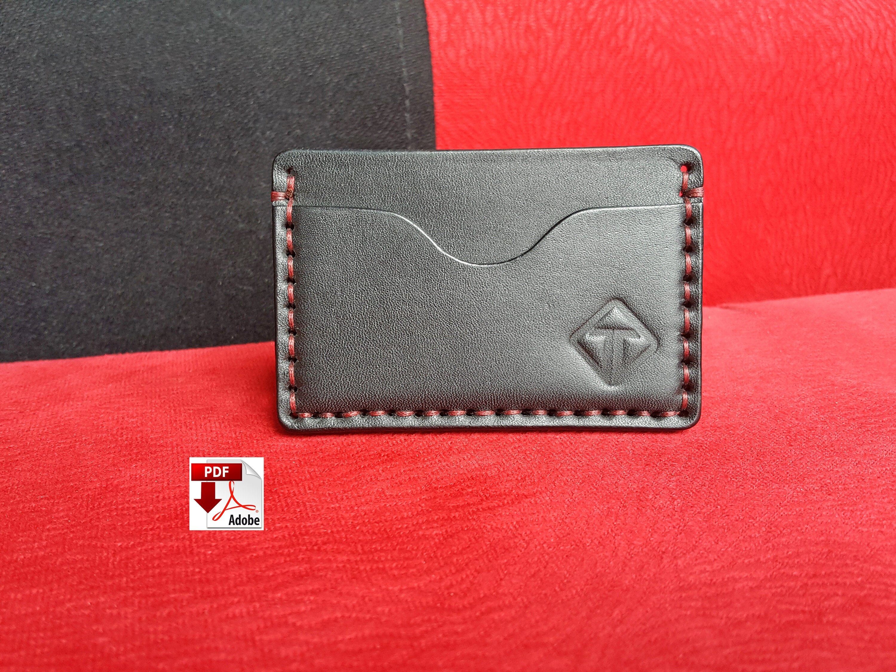 PDF Leather Card Holder Pattern Minimalist Card Holder Etsy