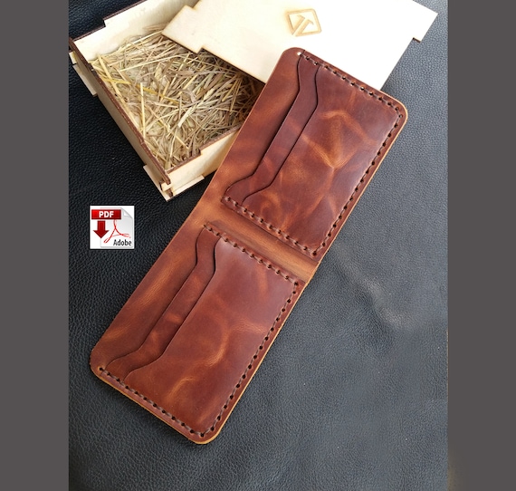 Diy Pdf Cartera de cuero Patron de billetera plegable Patron Pdf Patron de billetera de cuero Descarga instantanea de plantilla de patron de bricolaje Etsy Espana