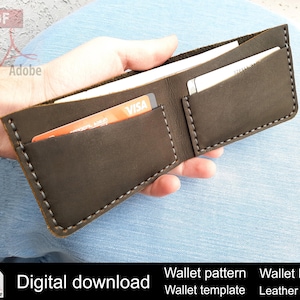 Brieftasche Muster, Brieftasche Muster, Brieftasche Muster, Brieftasche Muster, Leder Brieftasche, A4 PDF.