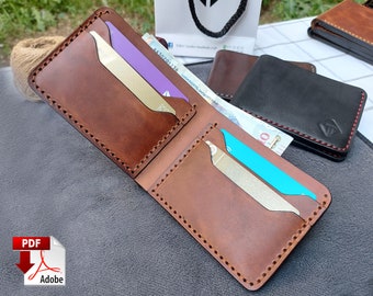 PDF wallet pattern, leather bifold wallet, Minimalist wallet pattern, PDF wallet, Wallet pattern, Leathercraft Pattern, Slim wallet, PDF