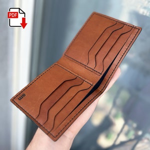 Patrón de billetera plegable, Patrón de billetera, PDF de billetera de cuero, PDF de patrón de billetera