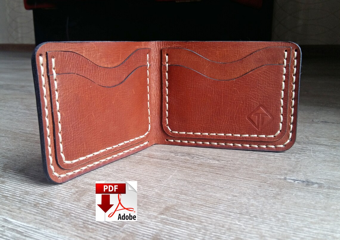 Wallet Pattern, Leather Bifold Wallet Pdf, Minimalist Wallet Pattern ...