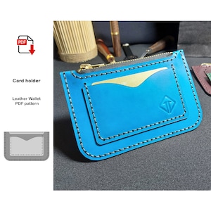 Patrón PDF Cartera de Cuero con Cremallera / Patrón Tarjetero / Patrón Cartera