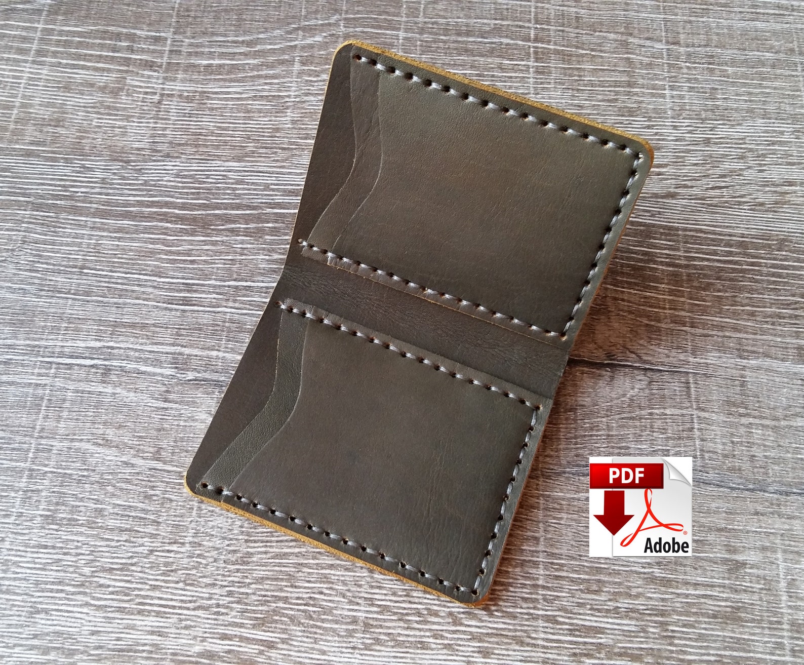 PDF Wallet Pattern Leather Bifold Wallet Minimalist Wallet - Etsy
