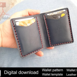 Wallet Pattern, Leather Pattern, Leather Template, Leathercraft pattern, bifold wallet pdf, leather wallet, pdf pattern, card wallet pattern