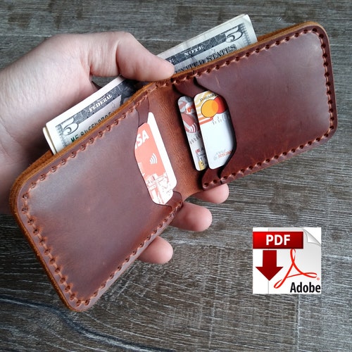 PDF Wallet Pattern Leather Bifold Wallet Minimalist Wallet - Etsy