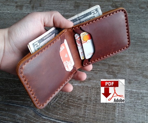 Wallet pattern, Leather PDF, Bifold wallet pattern,Wallet template, Leather wallet pattern, Minimalist wallet pattern, Pattern Template,