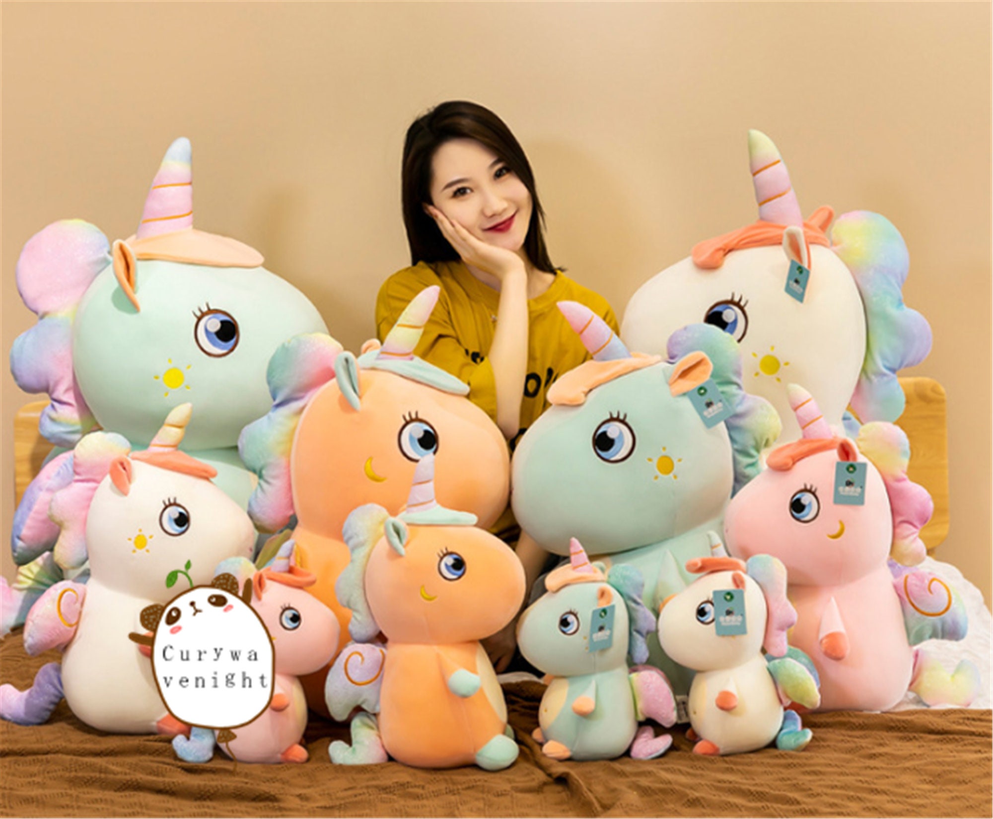2560cm Giant Kawaii Unicorn Plush ToySoft Stuffed Pillow Etsy