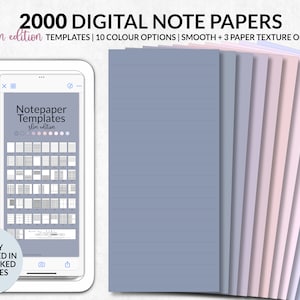 Digital Notebook Template for Split Screen on iPad Goodnotes Noteshelf, Digital Note Taking Widget, Notability Notepad Template