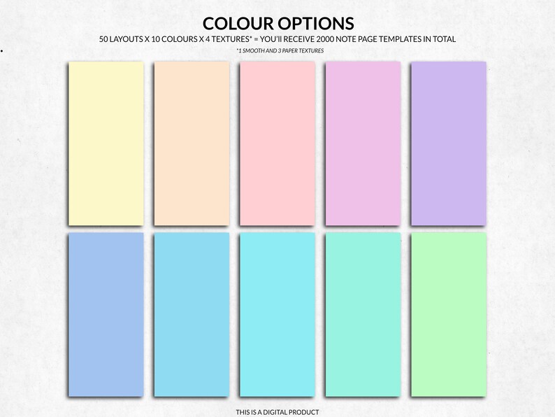 Digital Notebook Template for Split Screen, Digital Note Taking Widget ...