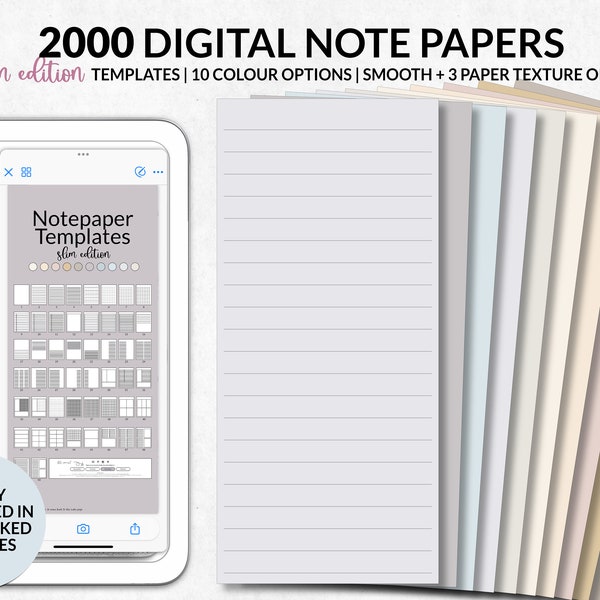 Digital Notebook Template for Split Screen on iPad Goodnotes Noteshelf, Digital Note Taking Widget, Notability Notepad Template, Earth Tones