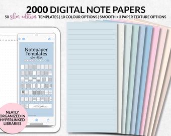 2000 modelli di carta per appunti digitali, schermo diviso, GoodNotes, Notability (PDF)