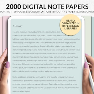 Digital Notepaper Template Goodnotes, Digital Notepad Template, College Note Taking Template, Notability Note Template, Digital Notebook