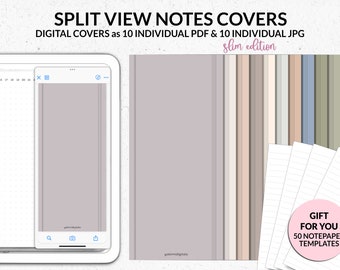 Copertine per quaderni digitali color terra tenue, Goodnotes Noteshelf (PDF e JPG)
