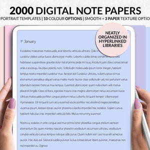 Digital Notebook Template, Digital Note Taking Template Goodnotes, College Note Taking Template, Notability Note Template, Digital Notepad