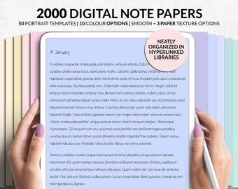 Digital Notebook Template, Digital Note Taking Template Goodnotes, College Note Taking Template, Notability Note Template, Digital Notepad