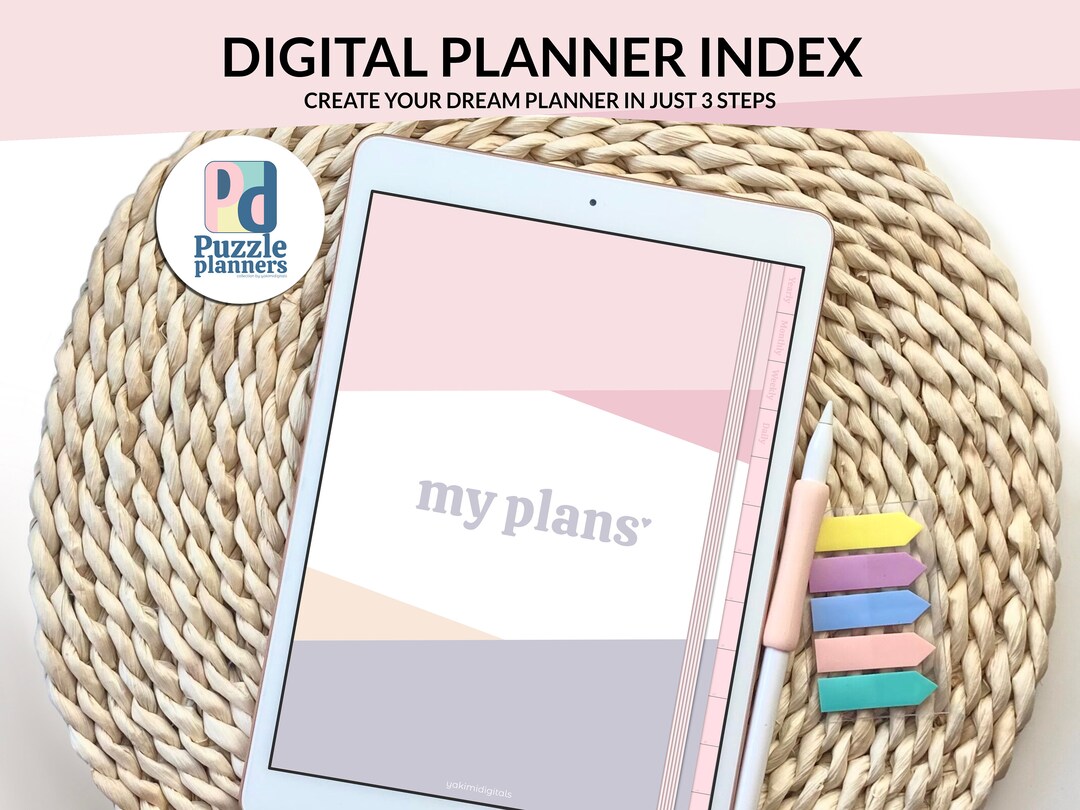 Digital Index for Customizable Digital Planner, Portrait Goodnotes ...