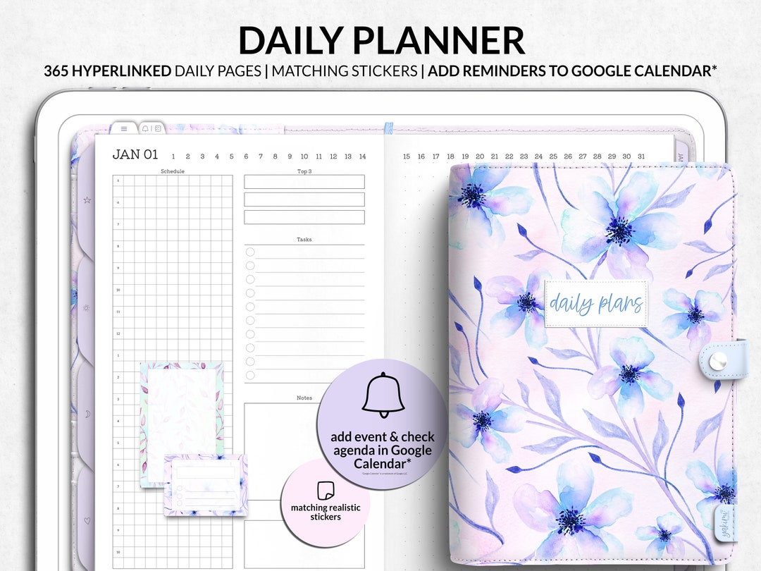 Digital Planner Daily Schedule, Realistic Digital Planner iPad ...