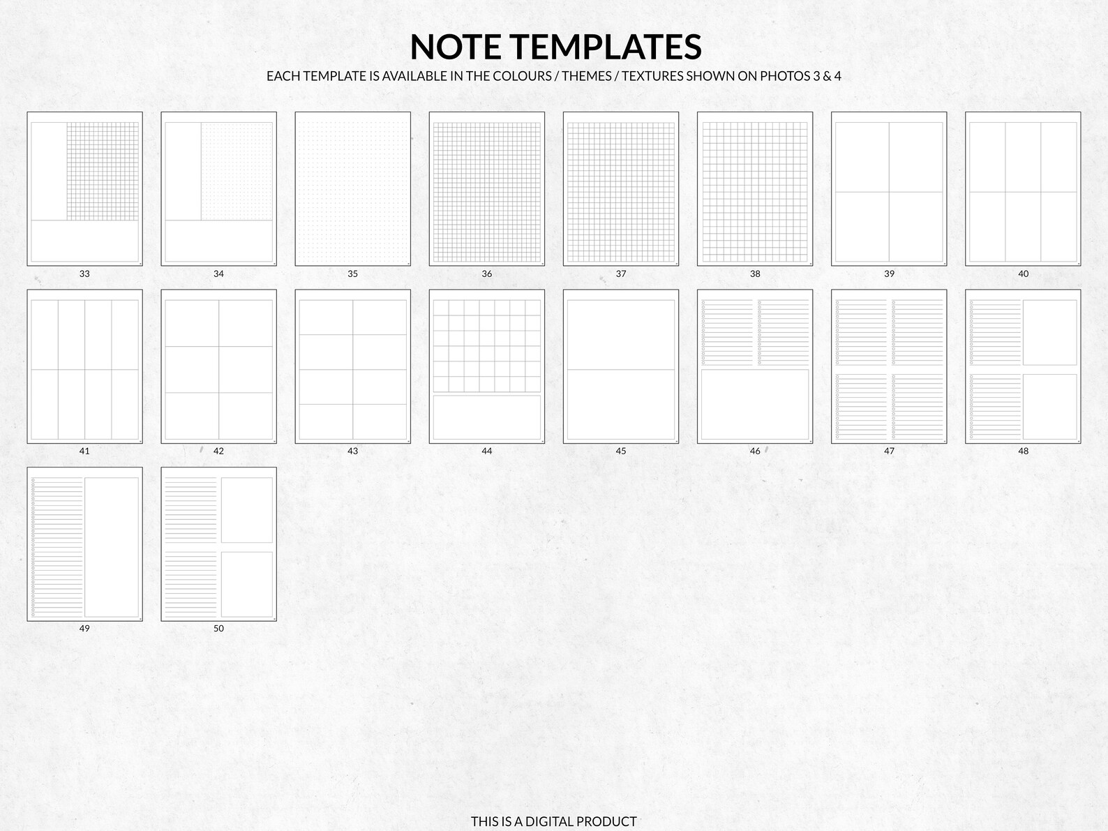 Notebook Paper Digital Paper Digital Notepaper Templates, Paper Texture Digital Notebook Paper ...