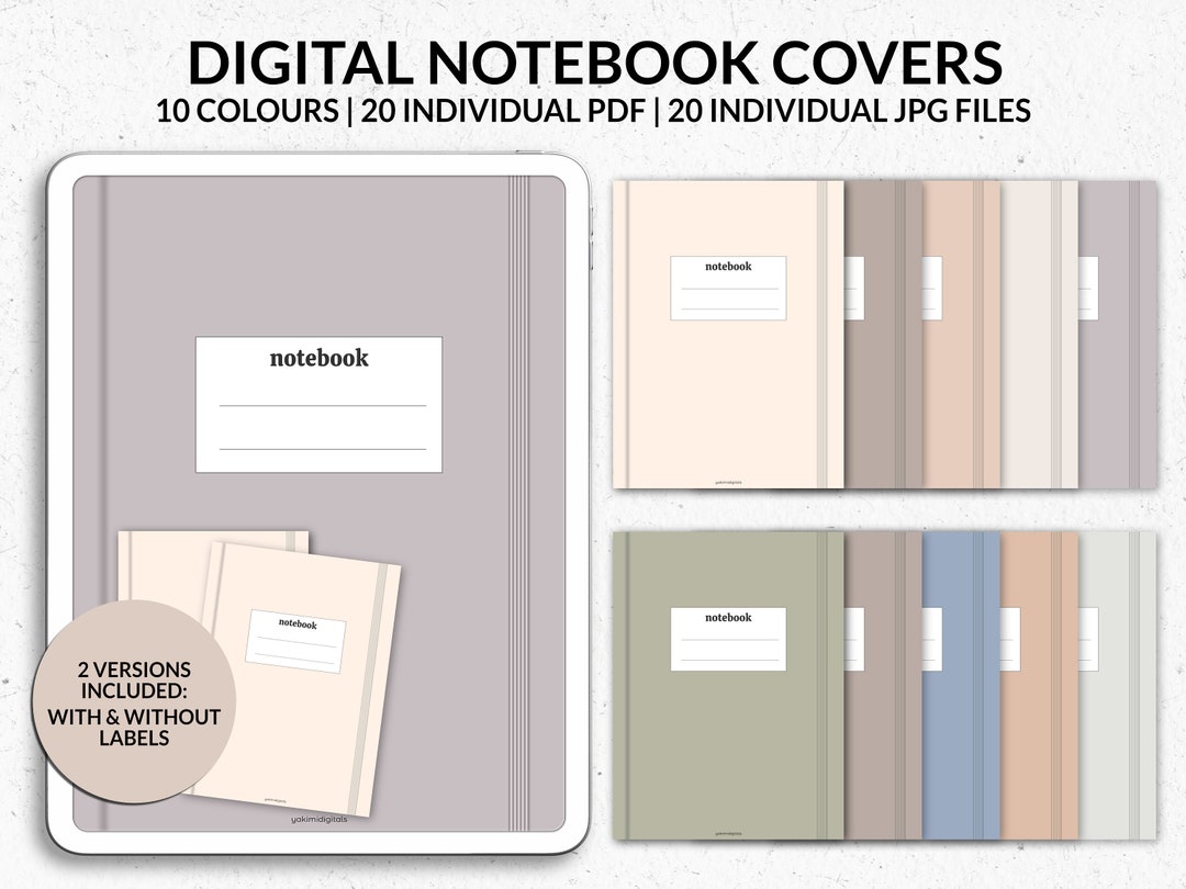 Digital Notebook Covers, Goodnotes Cover, Digital Planner Cover, Digital Journal Cover Etsy