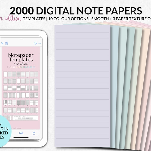 Goodnotes Digital Notebook Template, Digital Note Taking Widget Sidekick, College Note Taking Template, Notability Note Template