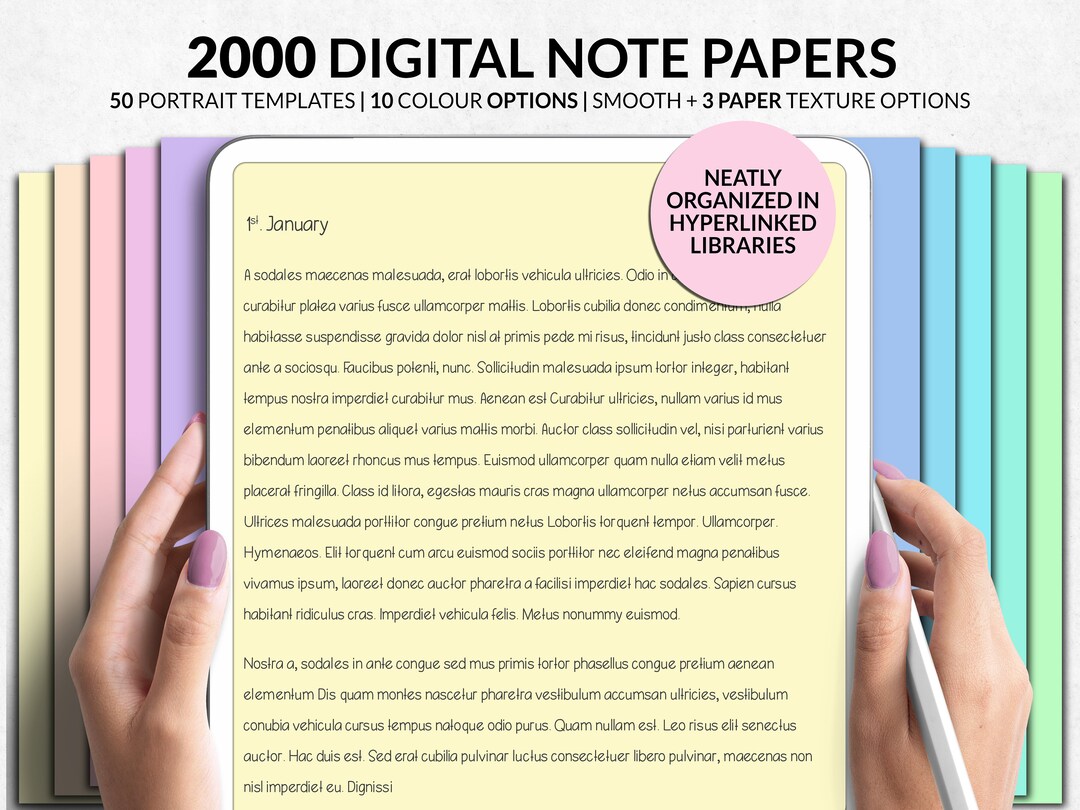 Digital Notebook Template, Digital Note Taking Template Goodnotes ...