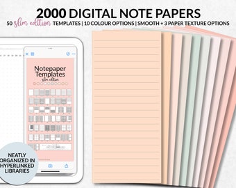 Modello di quaderno digitale per schermo diviso su iPad Goodnotes Noteshelf, widget per prendere appunti digitali, modello di blocco note Notability, Pastel Boho
