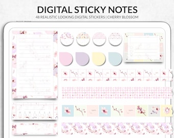 Digital Planner Stickers Goodnotes Spring, Digital Stickers for Planners, Digital Stickers Pack, Digital Sticky Notes Goodnotes Aesthetic